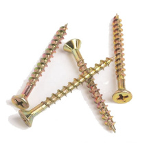 Chipboard Screws Screw Good Price Yellow Zinc Plated U Thread Type 17 Cut Wood Chipboard Screws